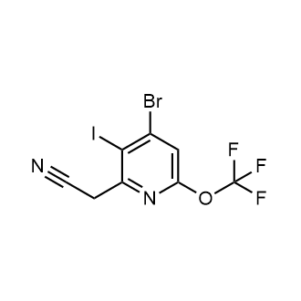 2-(4-Bromo-3-iodo-6-(trifluoromethoxy)pyridin-2-yl)acetonitrile|CS-0805309