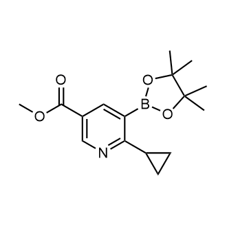 Methyl 6-cyclopropyl-5-(4,4,5,5-tetramethyl-1,3,2-dioxaborolan-2-yl)nicotinate|CS-0805310