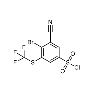 4-Bromo-3-cyano-5-((trifluoromethyl)thio)benzene-1-sulfonyl chloride|CS-0806608