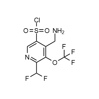 4-(Aminomethyl)-6-(difluoromethyl)-5-(trifluoromethoxy)pyridine-3-sulfonyl chloride|CS-0806879