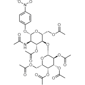 (2R,3S,4R,5R,6S)-2-(((2R,3S,4R,5R,6S)-5-Acetamido-4-acetoxy-2-(acetoxymethyl)-6-(4-nitrophenoxy)tetrahydro-2H-pyran-3-yl)oxy)-6-(acetoxymethyl)tetrahydro-2H-pyran-3,4,5-triyl triacetate|CS-0807542