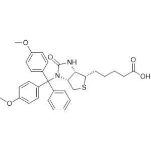 5-((3aS,4S,6aR)-1-(Bis(4-methoxyphenyl)(phenyl)methyl)-2-oxohexahydro-1H-thieno[3,4-d]imidazol-4-yl)pentanoic acid|CS-0816413