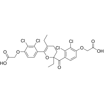 2-(4-(2-(4-(Carboxymethoxy)-2,3-dichlorobenzoyl)-2,5-diethyl-3,4-dihydro-2H-pyran-6-yl)-2,3-dichlorophenoxy)acetic acid|CS-0817764