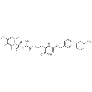 N5-[Imino[[(4-methoxy-2,3,6-trimethylphenyl)sulfonyl]amino]methyl]-N2-[(phenylmethoxy)carbonyl]-D-ornithine Cyclohexylammonium Salt|CS-0820035