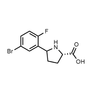 (2S)-5-(5-Bromo-2-fluorophenyl)pyrrolidine-2-carboxylic acid|CS-0820653