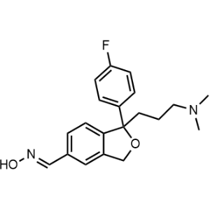 (E)-1-(3-(Dimethylamino)propyl)-1-(4-fluorophenyl)-1,3-dihydroisobenzofuran-5-carbaldehyde oxime|CS-0830566