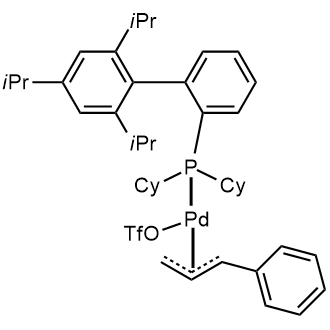 Trifluoromethanesulfonato(2-dicyclohexylphosphino-2',4',6'-tri-i-propyl-1,1'-biphenyl)[(1,2,3-
η)-1-phenyl-2-propen-1-yl]palladium(II)|CS-0832817