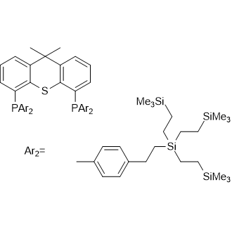 (9,9-Dimethyl-9H-xanthene-4,5-diyl)bis(bis(4-(2-(tris(3-(trimethylsilyl)propyl)silyl)ethyl)phenyl)phosphine)|CS-0834530