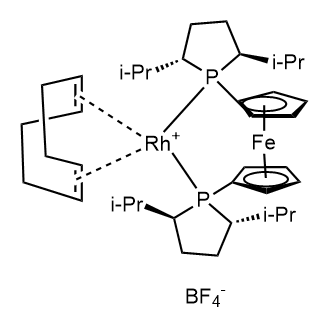 Rhodium(1+), [1,1′-bis[(2R,5R)-2,5-bis(1-methylethyl)-1-phospholanyl-κP]ferrocene][(1,2,5,6-η)-1,5-cyclooctadiene]-, tetrafluoroborate(1-) 1:1|CS-0834569