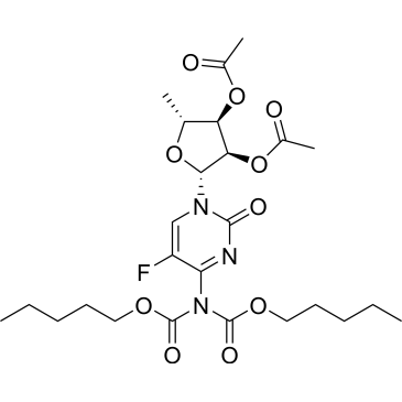 Cytidine, 5′-deoxy-5-fluoro-N,N-bis[(pentyloxy)carbonyl]-, 2′,3′-diacetate|CS-0835925