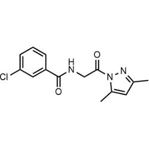 3-Chloro-N-(2-(3,5-dimethyl-1H-pyrazol-1-yl)-2-oxoethyl)benzamide|CS-0850374
