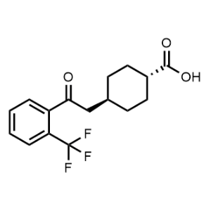 Trans-4-[2-oxo-2-(2-trifluoromethylphenyl)ethyl]cyclohexane-1-carboxylic acid|CS-0852888