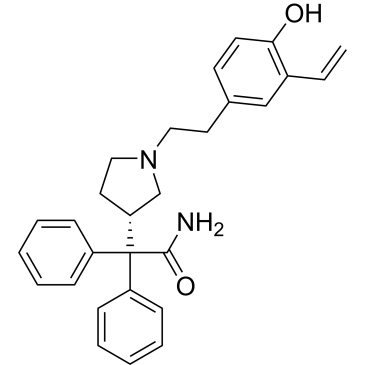 (3S)-1-[2-(3-Ethenyl-4-hydroxyphenyl)ethyl]-a,a-diphenyl-3-pyrrolidineacetamide|CS-0855737