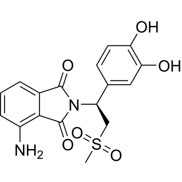 4-Amino-2-[(1S)-1-(3,4-dihydroxyphenyl)-2-(methylsulfonyl)ethyl]-1H-isoindole-1,3(2H)-dione|CS-0856358