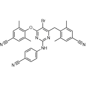 4,4'-[[5-Bromo-2-[(4-cyanophenyl)amino]-4,6-pyrimidinediyl]bis(oxy)]bis[3,5-dimethylbenzonitrile]|CS-0858024