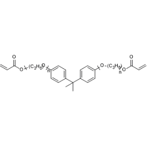Bisphenol A polypropylene glycol diether diacrylate (m+n=approx. 3) stabilized with MEHQ|CS-0863909