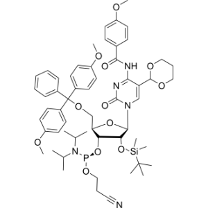 DMTr-3'-O-TBDMS-5-Formyl-N4-(4-methoxybenzoyl)-dC-CE (R)-phosphoramidite|CS-0868155