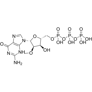 ((2R,3R,4R,5R)-5-(2-Amino-6-oxo-3,6-dihydro-9H-purin-9-yl)-3-hydroxy-4-methoxytetrahydrofuran-2-yl)methyl tetrahydrogen triphosphate|CS-0868162