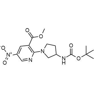 Methyl 2-(3-((tert-butoxycarbonyl)amino)pyrrolidin-1-yl)-5-nitronicotinate|CS-0871166