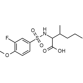 2-((3-Fluoro-4-methoxyphenyl)sulfonamido)-3-methylhexanoic acid|CS-0873845