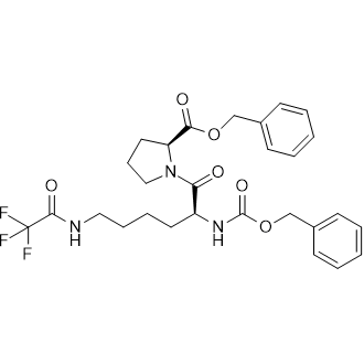 Benzyl n2-((benzyloxy)carbonyl)-n6-(2,2,2-trifluoroacetyl)-l-lysyl-l-prolinate|CS-0874438