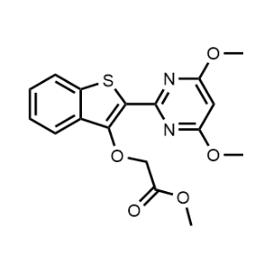 Methyl 2-((2-(4,6-dimethoxypyrimidin-2-yl)benzo[b]thiophen-3-yl)oxy)acetate|CS-0874912