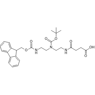 7-(Tert-butoxycarbonyl)-1-(9h-fluoren-9-yl)-3,11-dioxo-2-oxa-4,7,10-triazatetradecan-14-oic acid|CS-0875675
