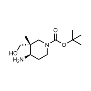 tert-Butyl (3r,4r)-4-amino-3-(hydroxymethyl)-3-methylpiperidine-1-carboxylate|CS-0875956