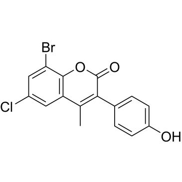 8-Bromo-6-chloro-3-(4-hydroxyphenyl)-4-methyl-2h-chromen-2-one|CS-0876557