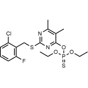 o-(2-((2-Chloro-6-fluorobenzyl)thio)-5,6-dimethylpyrimidin-4-yl) o,o-diethyl phosphorothioate|CS-0877423