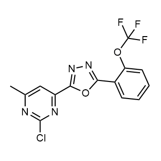 2-(2-Chloro-6-methylpyrimidin-4-yl)-5-(2-(trifluoromethoxy)phenyl)-1,3,4-oxadiazole|CS-0877459