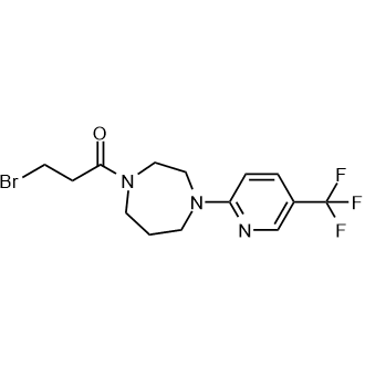 3-Bromo-1-(4-(5-(trifluoromethyl)pyridin-2-yl)-1,4-diazepan-1-yl)propan-1-one|CS-0877558