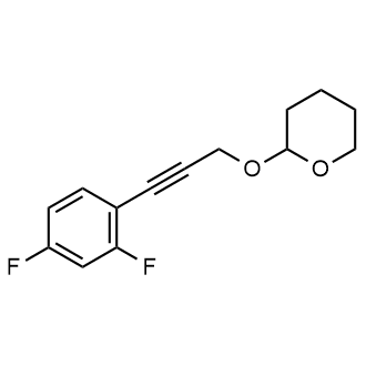 2-((3-(2,4-Difluorophenyl)prop-2-yn-1-yl)oxy)tetrahydro-2h-pyran|CS-0877614