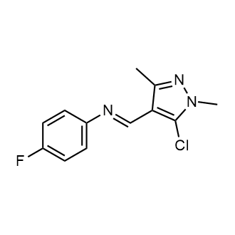 1-(5-Chloro-1,3-dimethyl-1h-pyrazol-4-yl)-n-(4-fluorophenyl)methanimine|CS-0877659