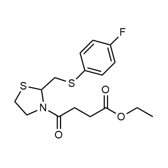 Ethyl 4-(2-(((4-fluorophenyl)thio)methyl)thiazolidin-3-yl)-4-oxobutanoate|CS-0877660