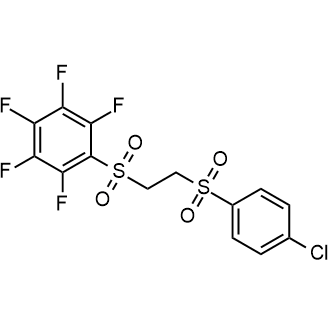 1-((2-((4-Chlorophenyl)sulfonyl)ethyl)sulfonyl)-2,3,4,5,6-pentafluorobenzene|CS-0877692