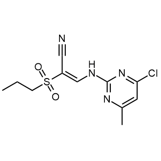 3-[(4-Chloro-6-methyl-2-pyrimidinyl)amino]-2-(propylsulfonyl)-2-propenenitrile|CS-0877694