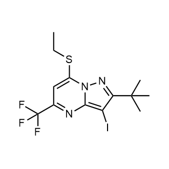 2-(tert-Butyl)-7-(ethylthio)-3-iodo-5-(trifluoromethyl)pyrazolo[1,5-a]pyrimidine|CS-0877735