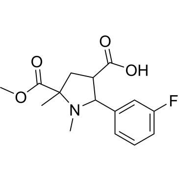 2-(3-Fluorophenyl)-5-(methoxycarbonyl)-1,5-dimethylpyrrolidine-3-carboxylic acid|CS-0878270