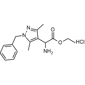 Ethyl 2-amino-2-(1-benzyl-3,5-dimethyl-1h-pyrazol-4-yl)acetate hydrochloride|CS-0878409