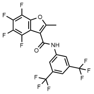N-(3,5-Bis(trifluoromethyl)phenyl)-4,5,6,7-tetrafluoro-2-methylbenzofuran-3-carboxamide|CS-0878610