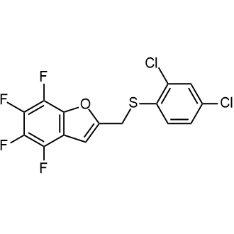 2-(((2,4-Dichlorophenyl)thio)methyl)-4,5,6,7-tetrafluorobenzofuran|CS-0878654