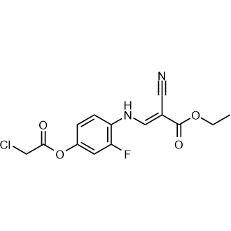 Ethyl 3-[[4-[(2-chloroacetyl)oxy]-2-fluorophenyl]amino]-2-cyano-2-propenoate|CS-0879080