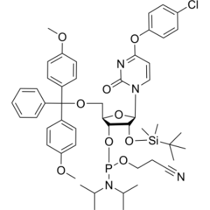 5'-O-DMTr-2'-O-tert-Butyldimethylsilyl-O4-(4-chlorophenyl)-U-3′-CE phosphoramidite|CS-0879596
