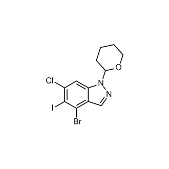 4-bromo-6-chloro-5-iodo-1-(oxan-2-yl)-1H-indazole|CS-0879668