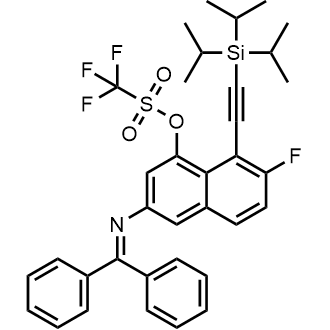 3-[(Diphenylmethylene)amino]-7-fluoro-8-[2-[tris(1-methylethyl)silyl]ethynyl]-1-naphthalenyl 1,1,1-trifluoromethanesulfonate|CS-0883038