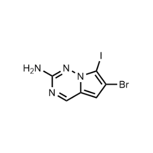 6-Bromo-7-iodopyrrolo[2,1-f][1,2,4]triazin-2-amine|CS-0884688