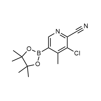 3-Chloro-4-methyl-5-(4,4,5,5-tetramethyl-1,3,2-dioxaborolan-2-yl)picolinonitrile|CS-0885568