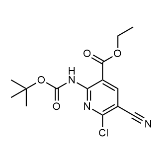 Ethyl 2-((tert-butoxycarbonyl)amino)-6-chloro-5-cyanonicotinate|CS-0887904