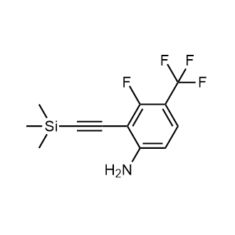 3-Fluoro-4-(trifluoromethyl)-2-((trimethylsilyl)ethynyl)aniline|CS-0889785